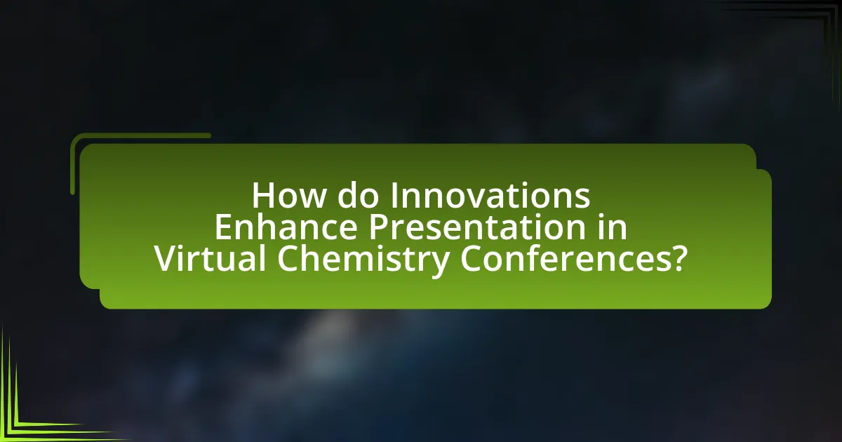 How do Innovations Enhance Presentation in Virtual Chemistry Conferences?