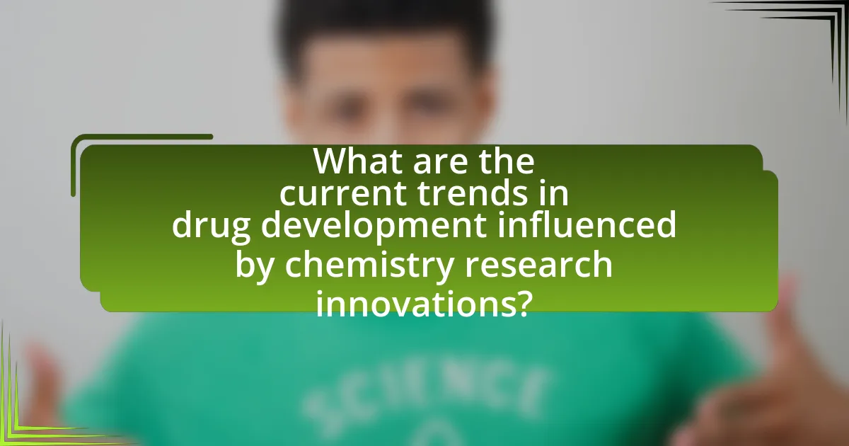What are the current trends in drug development influenced by chemistry research innovations?