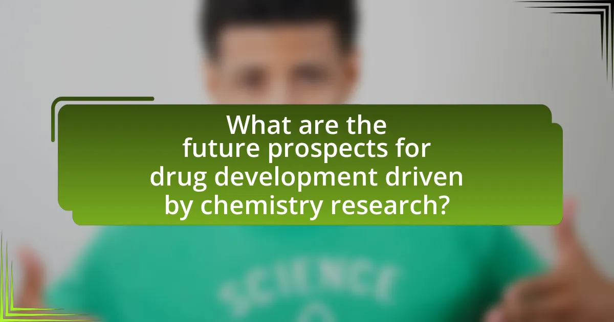What are the future prospects for drug development driven by chemistry research?