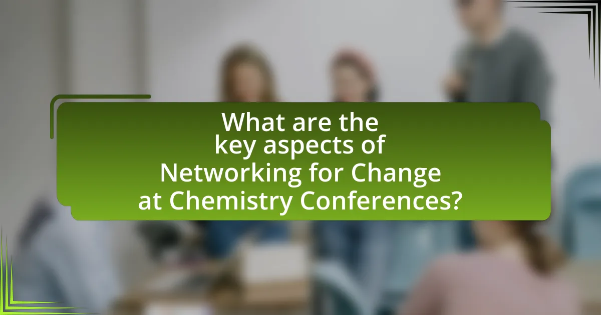What are the key aspects of Networking for Change at Chemistry Conferences?