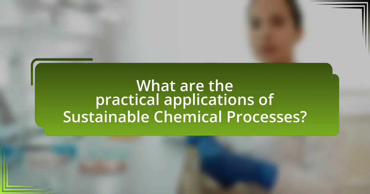 What are the practical applications of Sustainable Chemical Processes?