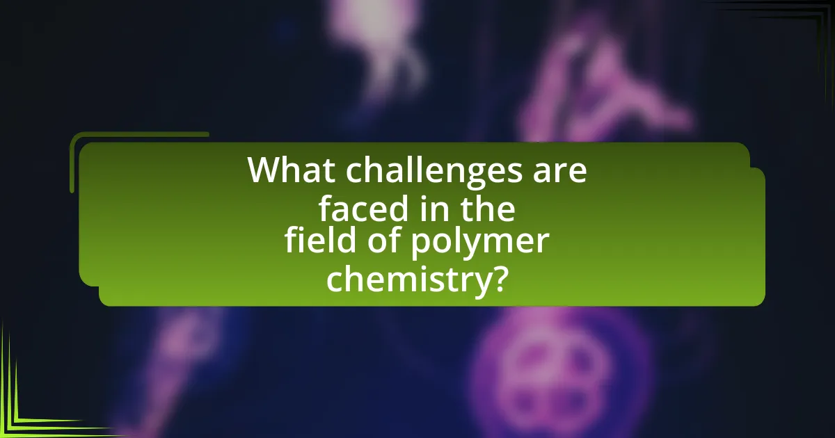 What challenges are faced in the field of polymer chemistry?