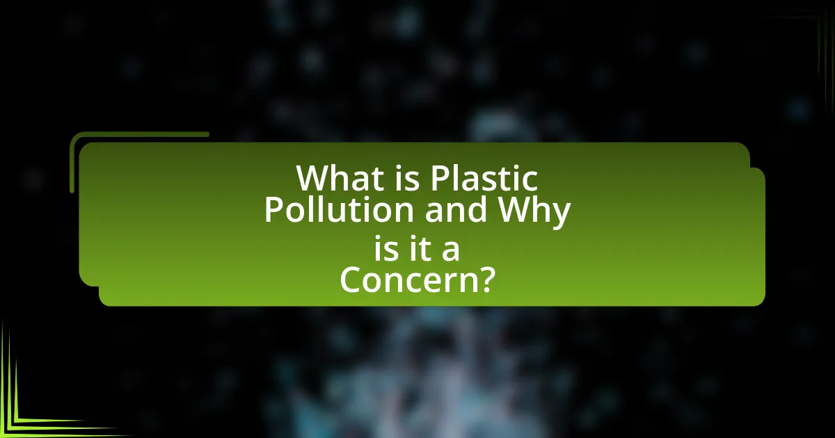What is Plastic Pollution and Why is it a Concern?