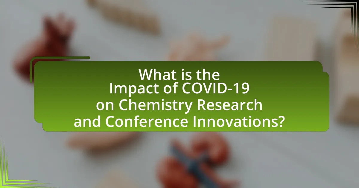 What is the Impact of COVID-19 on Chemistry Research and Conference Innovations?